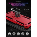 Wholesale iPhone SE2020 / 8 / 7 Tech Armor Ring Grip Case with Metal Plate (Red)